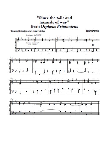 Téléchargez l'arrangement pour piano de la partition de Since the toils and hazards of war en PDF